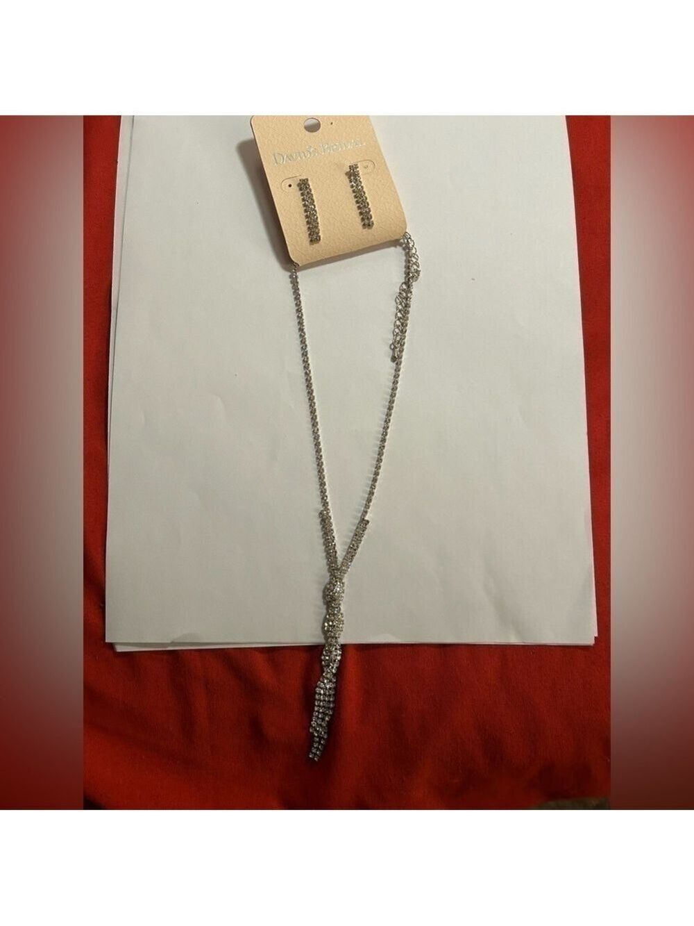 David bridal earrings and matching necklace